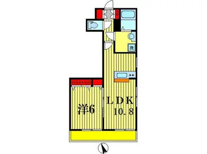 アルト大谷口(1LDK/1階)の間取り写真