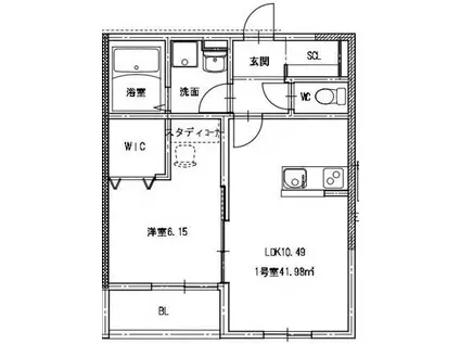 リタリッチ東海学園駅前(1LDK/3階)の間取り写真