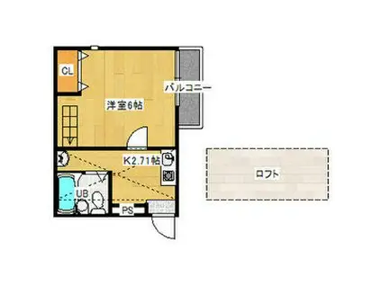 アンピエス須磨(1K/2階)の間取り写真