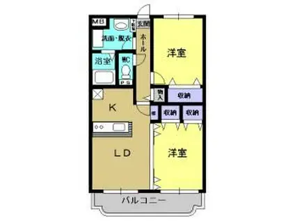 Y&Mスター(2LDK/3階)の間取り写真