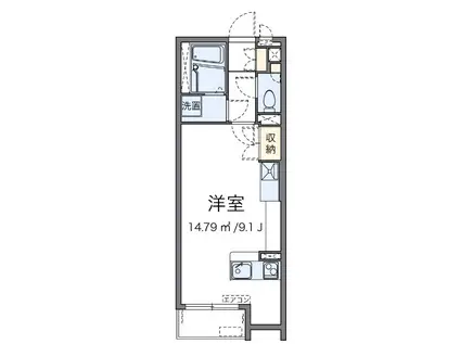 TDレジデンス(ワンルーム/2階)の間取り写真