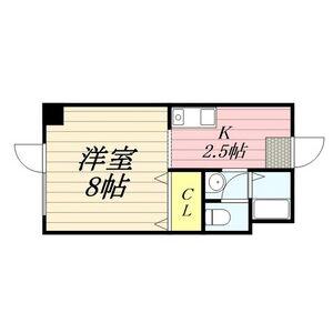 アミティN22(1K/3階)の間取り写真