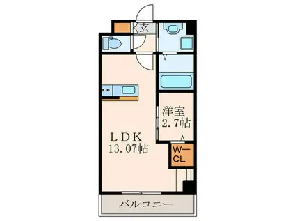 エミネント水巻駅前(1LDK/4階)の間取り写真