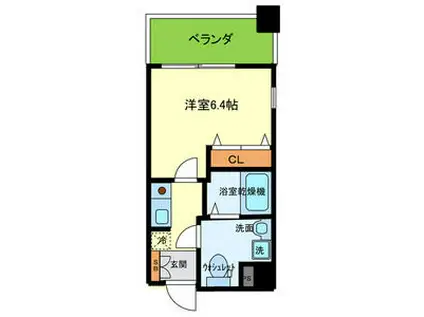 ダイドーメゾン大阪 北堀江(1K/7階)の間取り写真