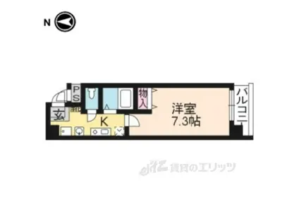 五条高倉VIVRE2(1K/3階)の間取り写真