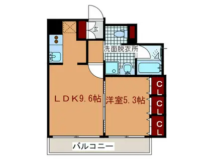 南堀江アパ-トメントグランデ(1LDK/3階)の間取り写真