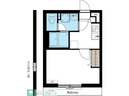 リブリ・塚越(1K/3階)の間取り写真