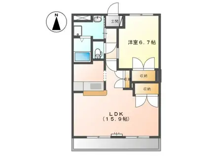 セピアガーデン(1LDK/1階)の間取り写真