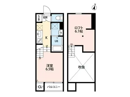 CORTESIA西片江(ワンルーム/1階)の間取り写真