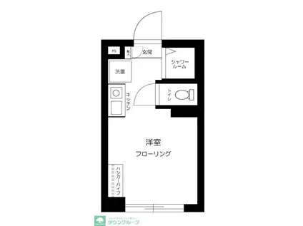 CLASS市ヶ谷(ワンルーム/1階)の間取り写真