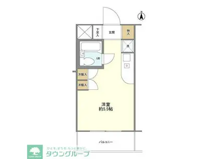 ベルトピア日吉II(ワンルーム/4階)の間取り写真