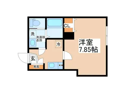 メゾン・ド・アミティ(1K/1階)の間取り写真