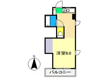 バレーベア北新田(1K/2階)の間取り写真