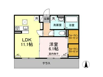 パストラル庄町(1LDK/1階)の間取り写真