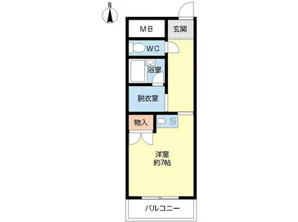 NASU1ビル(ワンルーム/5階)の間取り写真