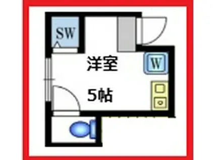 サークスハウス青砥壱番館(ワンルーム/1階)の間取り写真