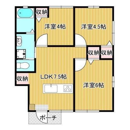 ブルーハイツ(3LDK/1階)の間取り写真