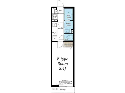 リブリ・レイクサイドビレッジ(1K/2階)の間取り写真