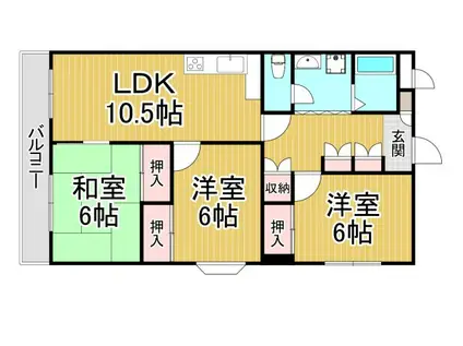 パークアヴェニュー(3LDK/4階)の間取り写真