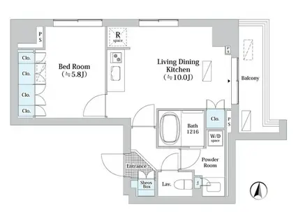 JP NOIE 錦糸町 JP NOIE 錦糸町(1LDK/8階)の間取り写真