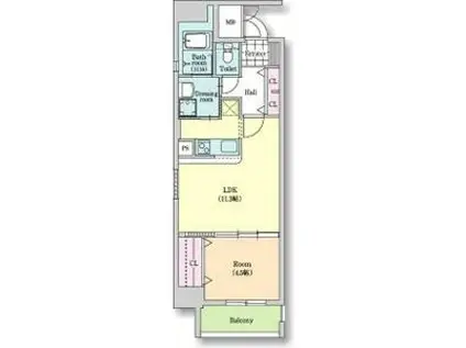 ユニファイ新瑞橋(1LDK/5階)の間取り写真