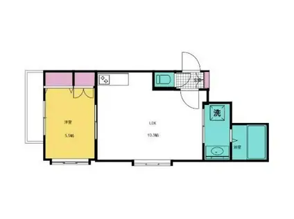 ハイム818(1LDK/3階)の間取り写真