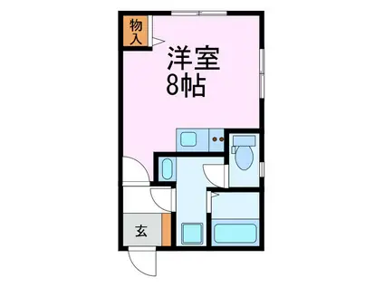 パークレストりんくう第2(ワンルーム/2階)の間取り写真