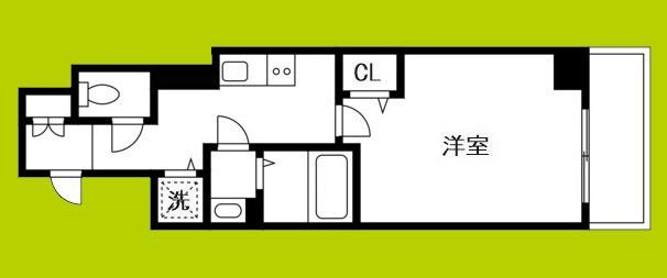 プレサンス松屋町グレース(1K/12階)の間取り写真