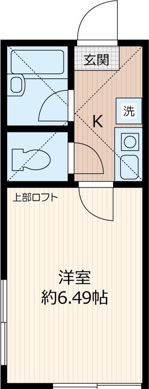 プレステージY(1K/2階)の間取り写真