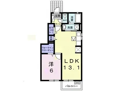 ラ・ルーチェ(1LDK/1階)の間取り写真