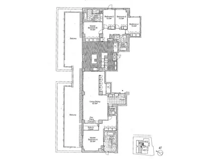 レジデンスフルカワ(5LDK/4階)の間取り写真