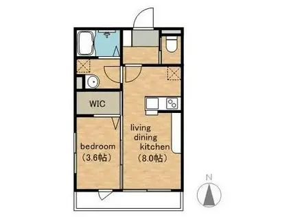 BLANCHEUR-ブランシュール-(1LDK/1階)の間取り写真