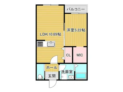 CAMPAGNA (1LDK/1階)の間取り写真