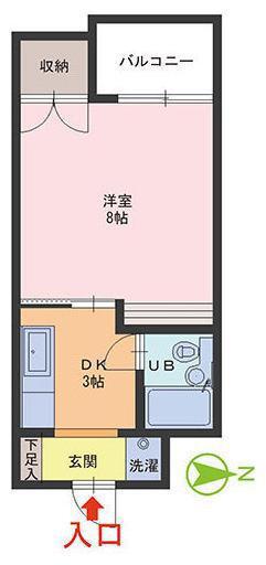コーポラス陽光(1K/2階)の間取り写真