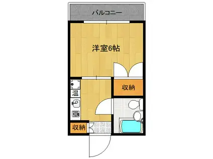 あおいコーポ(1K/4階)の間取り写真