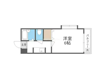 アビテII(1K/2階)の間取り写真