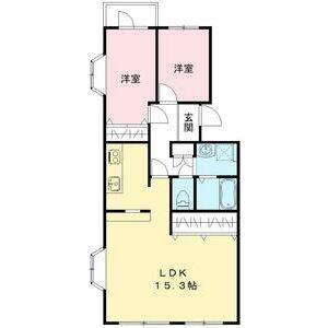第六サンハイツ大森(2LDK/4階)の間取り写真