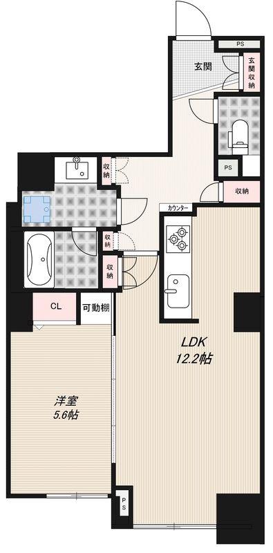 アマックス横浜(1LDK/9階)の間取り写真