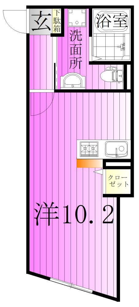 レピュア竹ノ塚レジデンス(ワンルーム/4階)の間取り写真