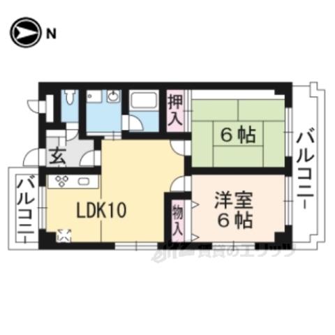 プレディオ・サン(2LDK/3階)の間取り写真