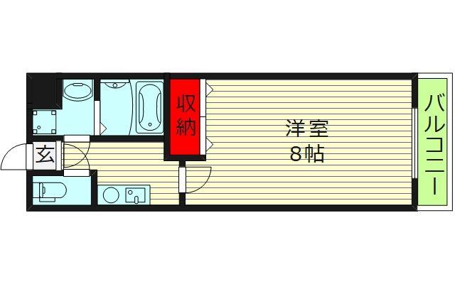 FR.IMP大阪城東(1K/2階)の間取り写真