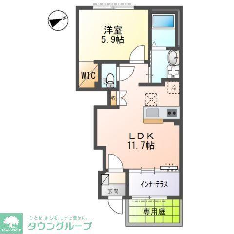 ルミナス(1LDK/1階)の間取り写真