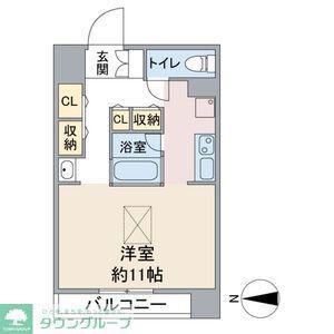 ラクロア(ワンルーム/8階)の間取り写真