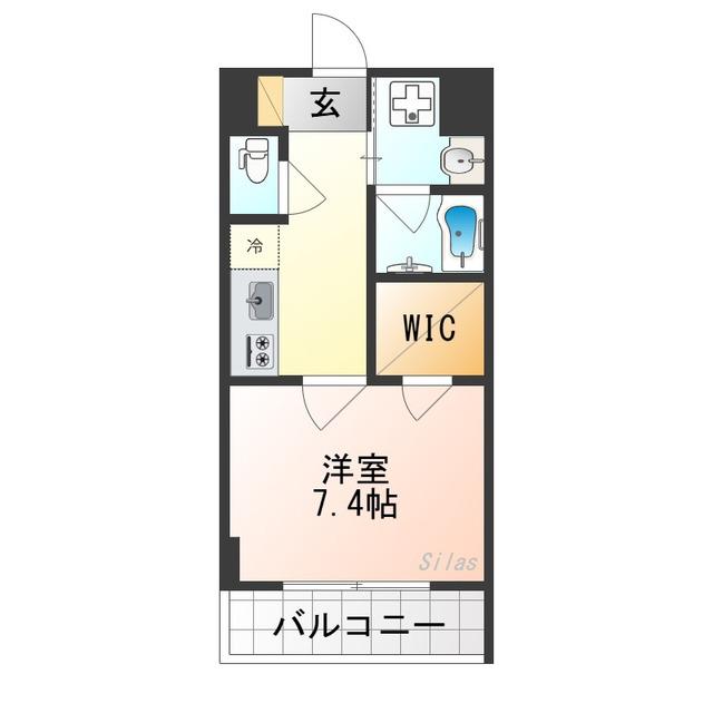 ベラジオ雅び烏丸十条II(1K/7階)の間取り写真