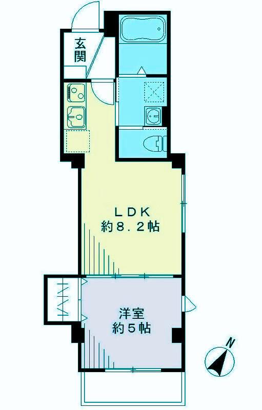 ビューノTN(1LDK/2階)の間取り写真