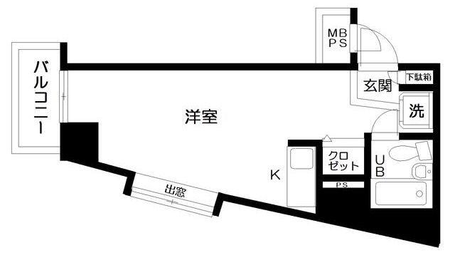 日神パレステージ市川(ワンルーム/2階)の間取り写真