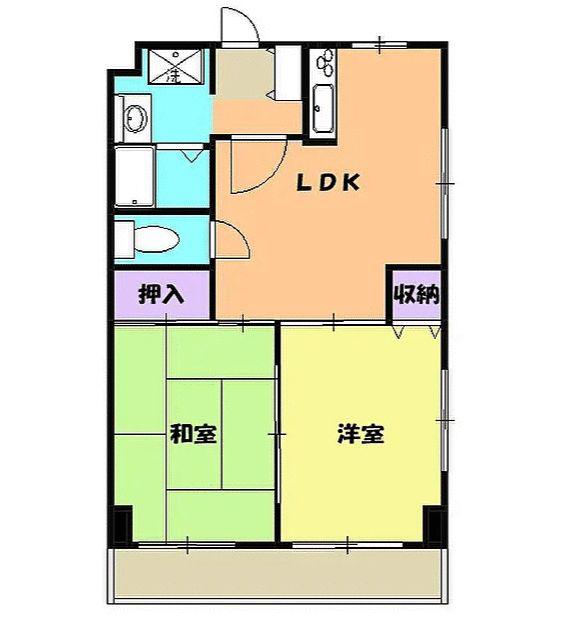 メゾンクラブエコー(2LDK/1階)の間取り写真