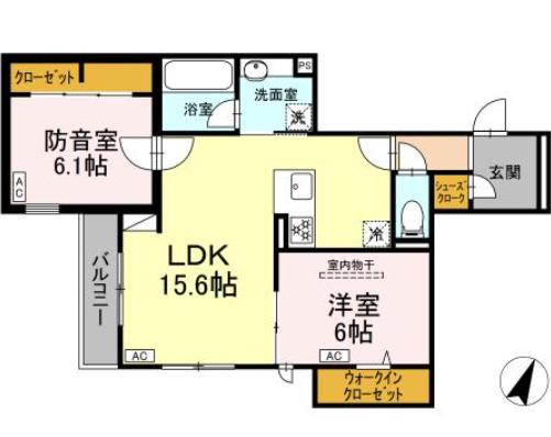 ＪＲ南武線 武蔵新城駅 徒歩18分 3階建 新築(2LDK/2階)の間取り写真