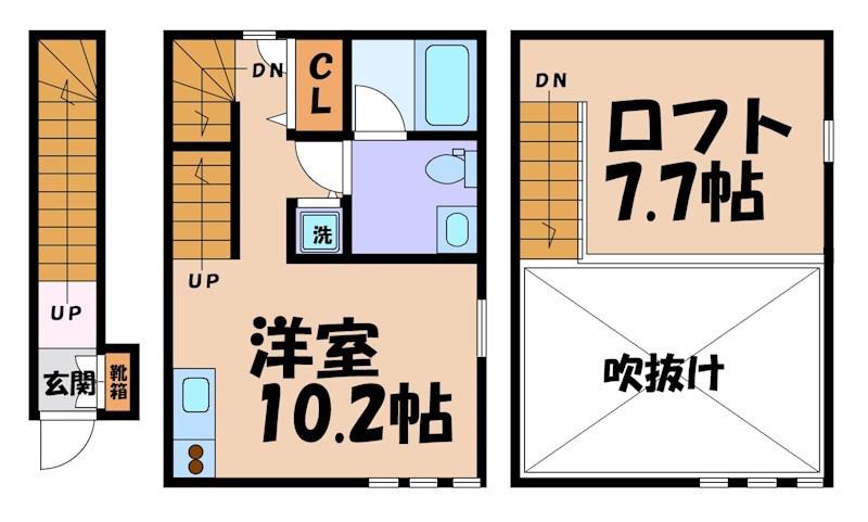 コレクション名駅西(ワンルーム/2階)の間取り写真