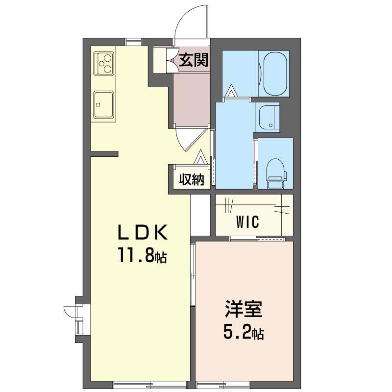 メゾン逆井A(1LDK/1階)の間取り写真